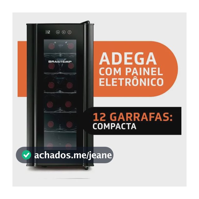 Adega De Vinhos Brastemp Para 12 Garrafas Com Painel Touch BZC12BE Preto
