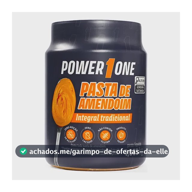 Pasta De Amendoim Power One 1kg Integral Natural