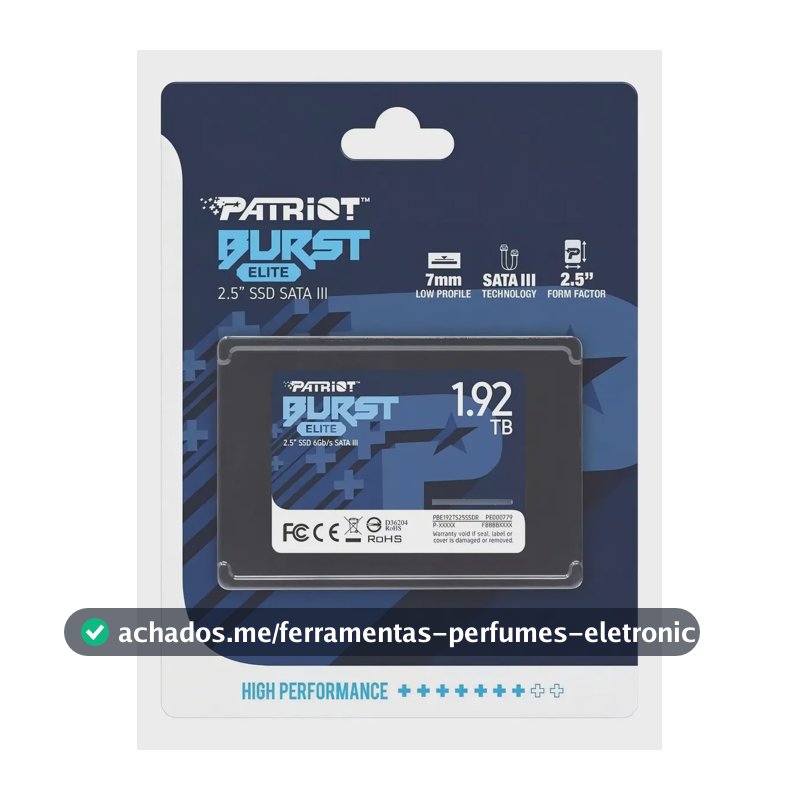 Disco Sólido Interno Patriot Burst Elite 1,92 Tb Sata Iii Pr Cor Preto
