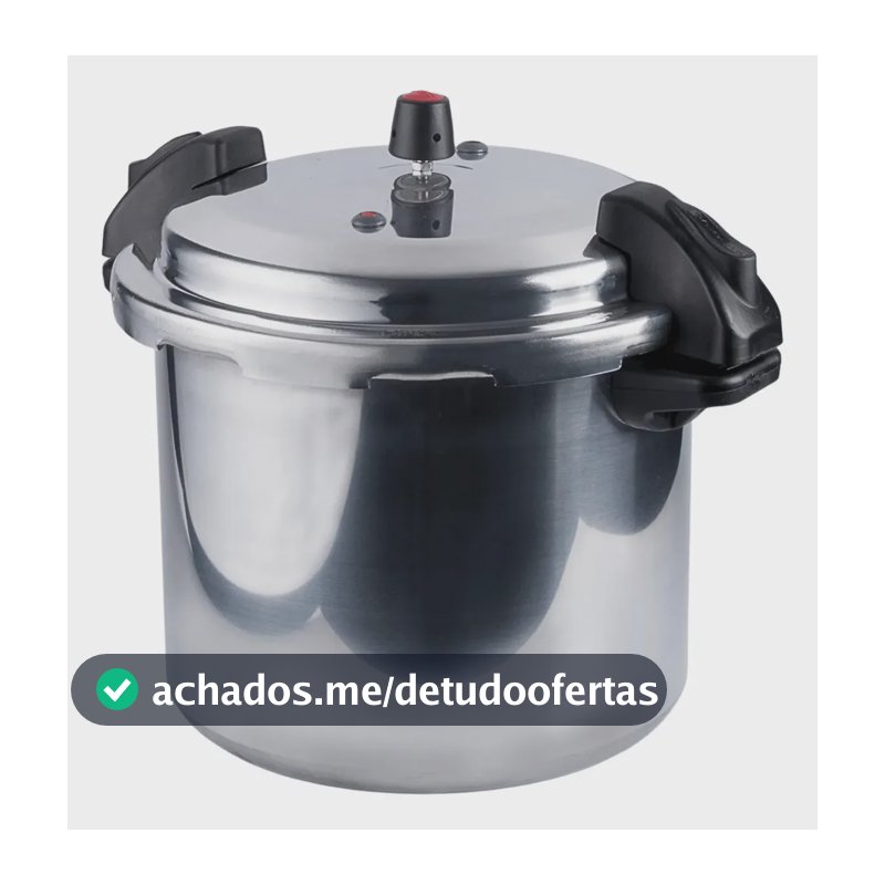 Panela De Pressão Fechamento Externo Profissional 20 Litros Alumínio Polido
