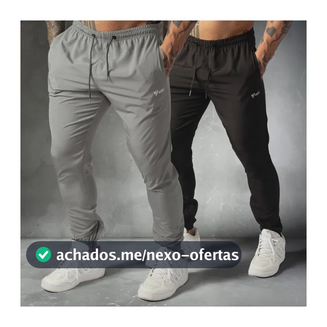 Kit 2 Calças Jogger Tactel Com Elastano Impulse