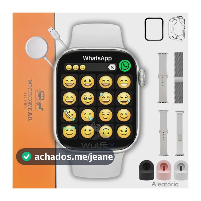 Relógio Smartwatch S11 Mini Serie 11 42mm Gps Nfc Wpp 2026 Branco 4 Pulseiras