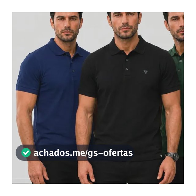 Kit 3 Camisas Masculina Gola Polo Voker Alta Qualidade