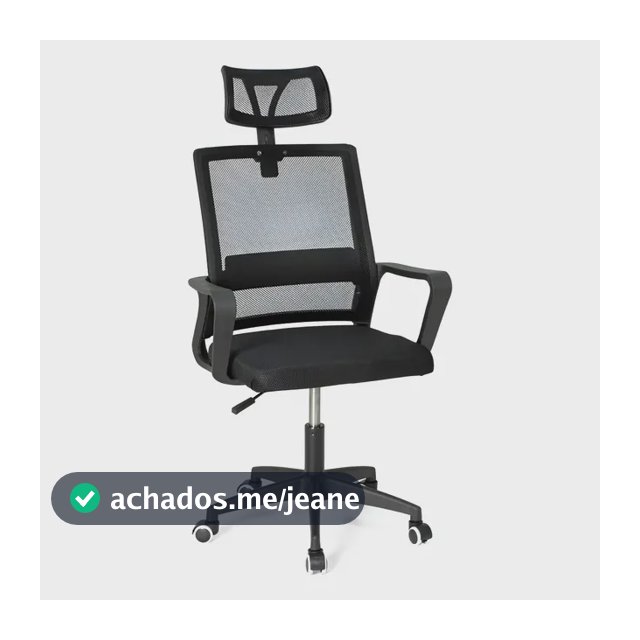 Cadeira De Escritório Executiva Pro Com Altura Ajustável Magazine Decor Cor Preto