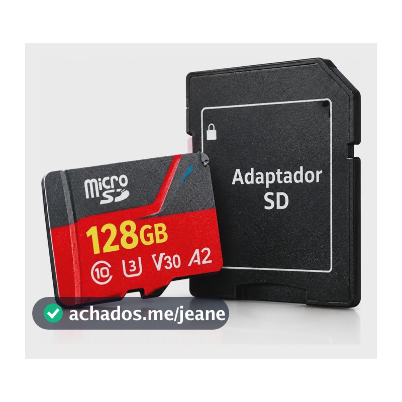 Cartao De Memoria 128gb C/ Adaptador Camera Celular Sd128g