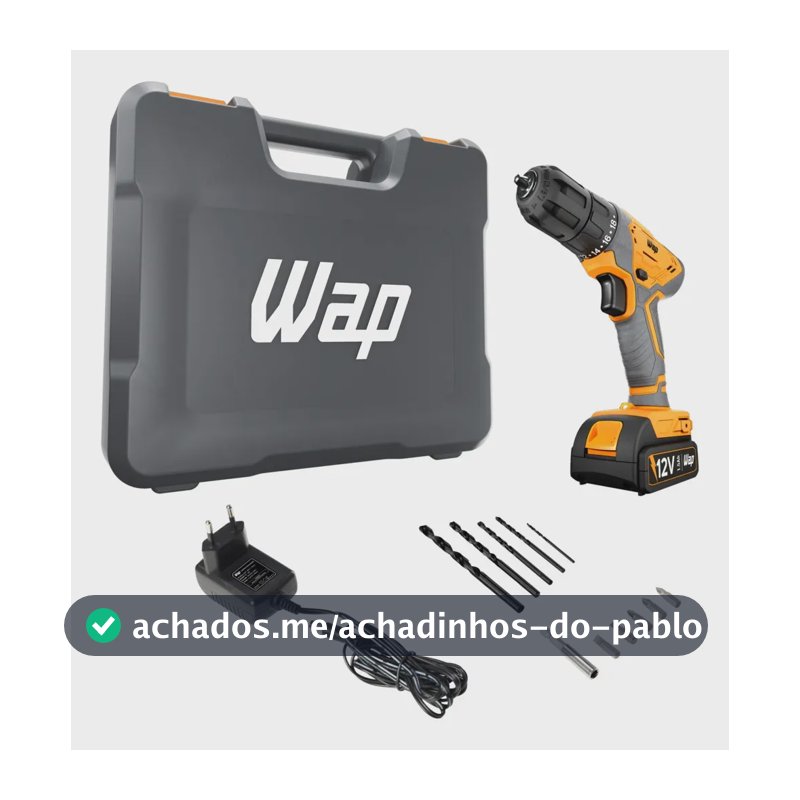 Parafusadeira e Furadeira WF12K3.2 Bateria 12V WAP