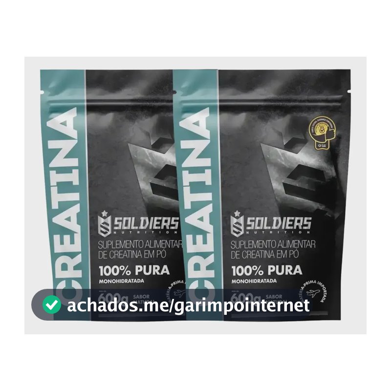 Creatina Soldiers Nutrition em pó Sem sabor x 1.2kg 2 un