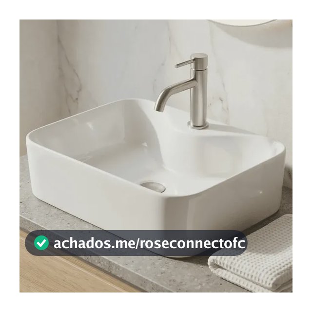 Cuba Louça Mesa De Apoio Banheiro Retangular 41cm Lemi Branco Brilhante