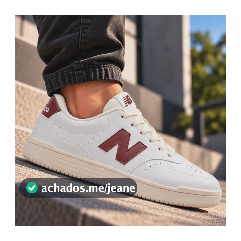Tênis New Balance Bb80 Masculino Casual Urbano Confortável Bege/bordô 41 Br