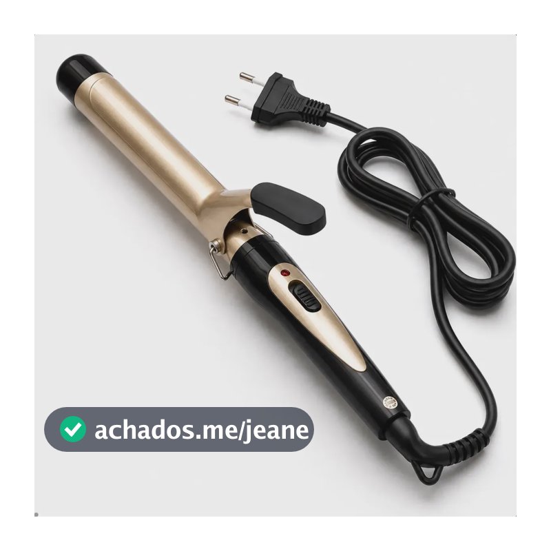 Modelador De Cachos 25mm Cerâmico Profissional Bivolt Ondas Dourado 127/220v