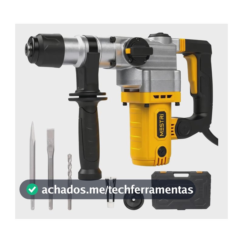 Martelete Rotativo Rompedor 26mm 1400w Elétrico MESTRI M215 Amarelo 50hz/60hz