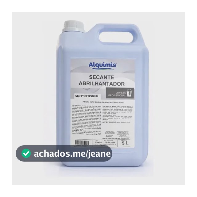 Secante Máquina De Lavar Louças 5l Brilho Intenso S/ Manchas