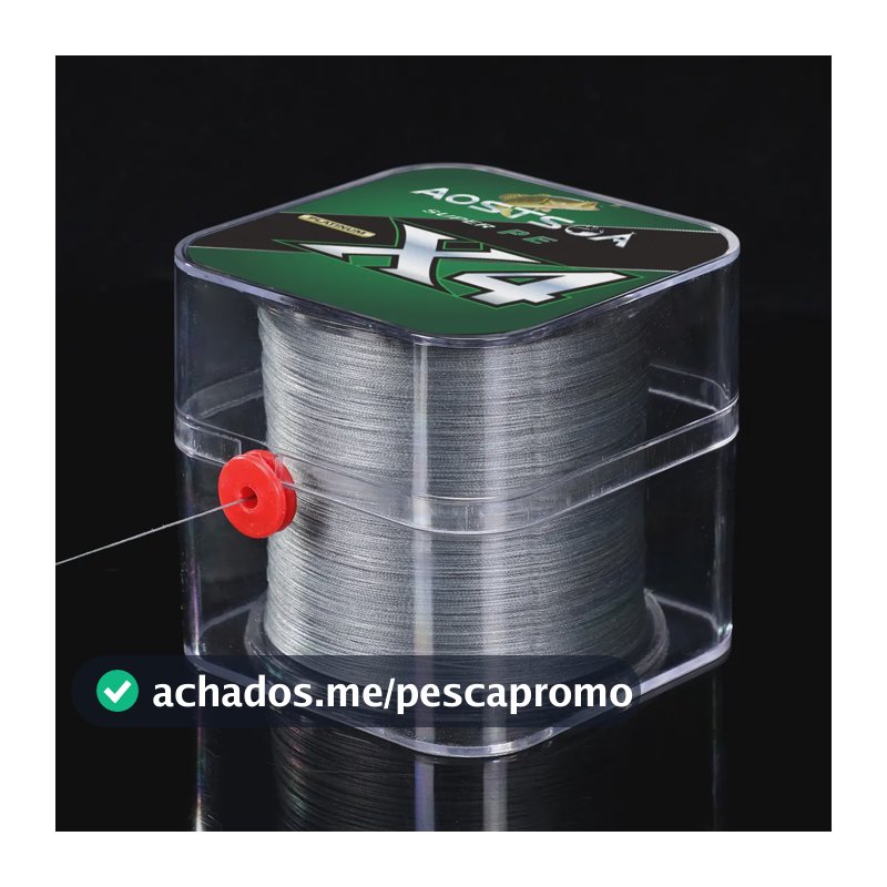 Linha De Pesca Multifilamento 300metro Pe 4 Fios Supertração Cor Cinza-0.50mm-38kg-8.0