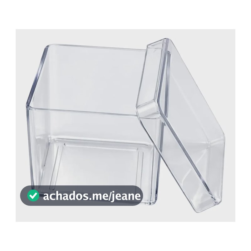 50 Caixinha De Acrilico 5x5 Atacado Festa Lembrancinha Full Transparente Transparente