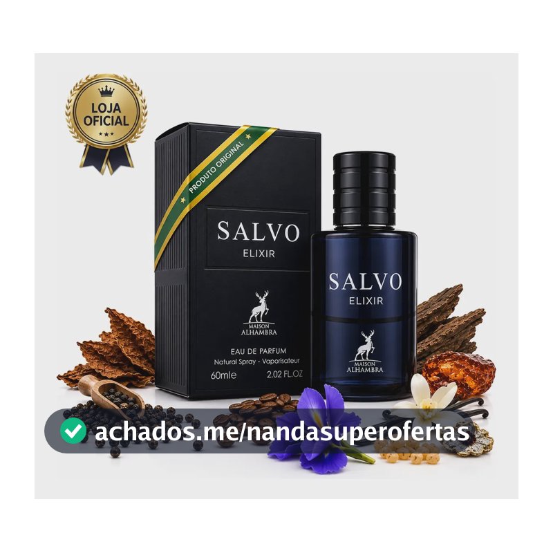 Perfume Árabe Masculino Maison Alhambra Salvo Elixir 60ml