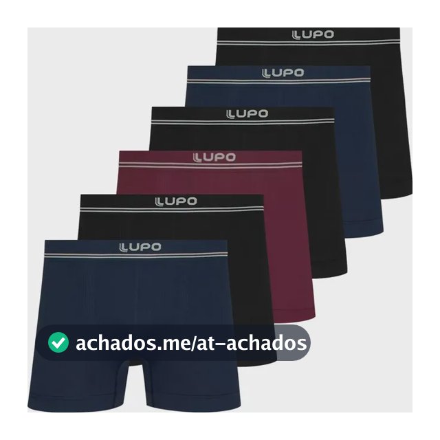 Kit 6 Cuecas Boxer Lupo Sem Costura Box Microfibra Original