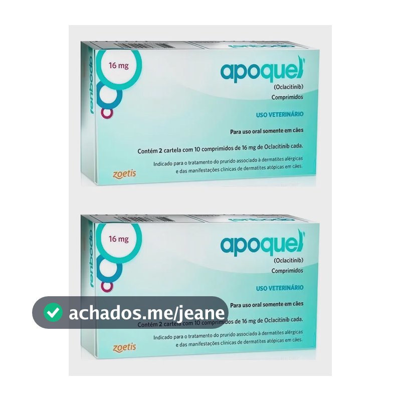 Apoquel 16mg 20 Comp. Anti Coceira para Cães Dermatológico Zoetis