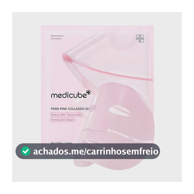 Máscara Facial em Gel Medicube PDRN Pink Colágeno para Elasticidade e Brilho da Pele