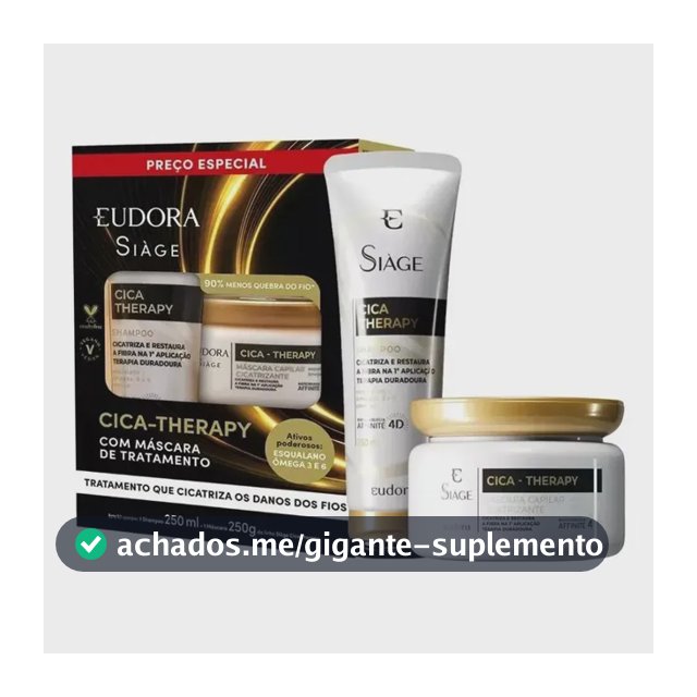 Kit Eudora Siage Cica-Therapy Shampoo 250ml + Máscara 250g