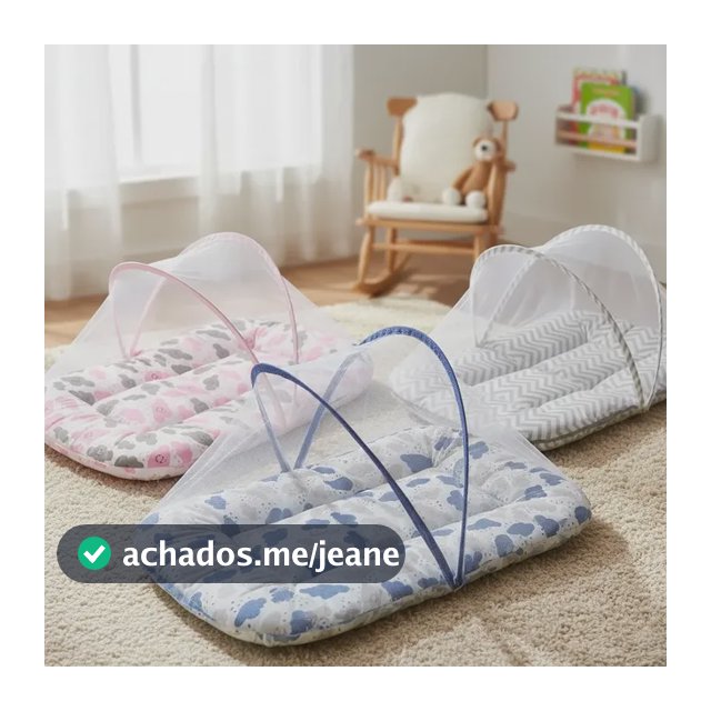 Berço Portátil Com Mosqueteiro Para Bebe Colchonete