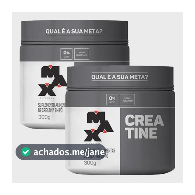 Creatina Max Titanium em pó Sem sabor x 300g 2 un