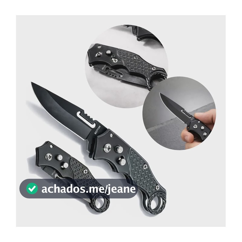 Canivete Militar Tático Defesa Bolso Aço Inox Caça Ec-713 Faca Canivete De Bolso Proteção Defesa Militar Tático Camping Pesca Aço Inoxidável Lâmina Afiada