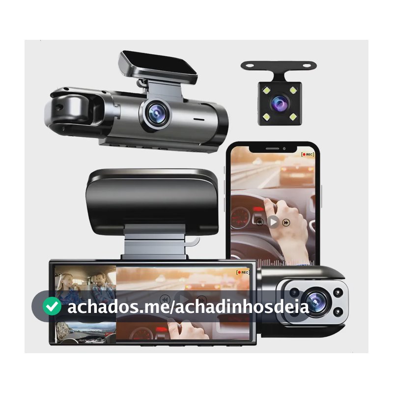 Câmera Automotiva Dvr Hd Wifi Lent Infravermelho Dupla+ Ré