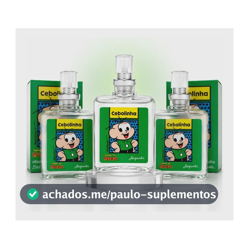 Kit 3 Perfumes Cebolinha Jequiti 25ml Infantil Turma da Mônica Colônia Masculina Kit Presente Original
