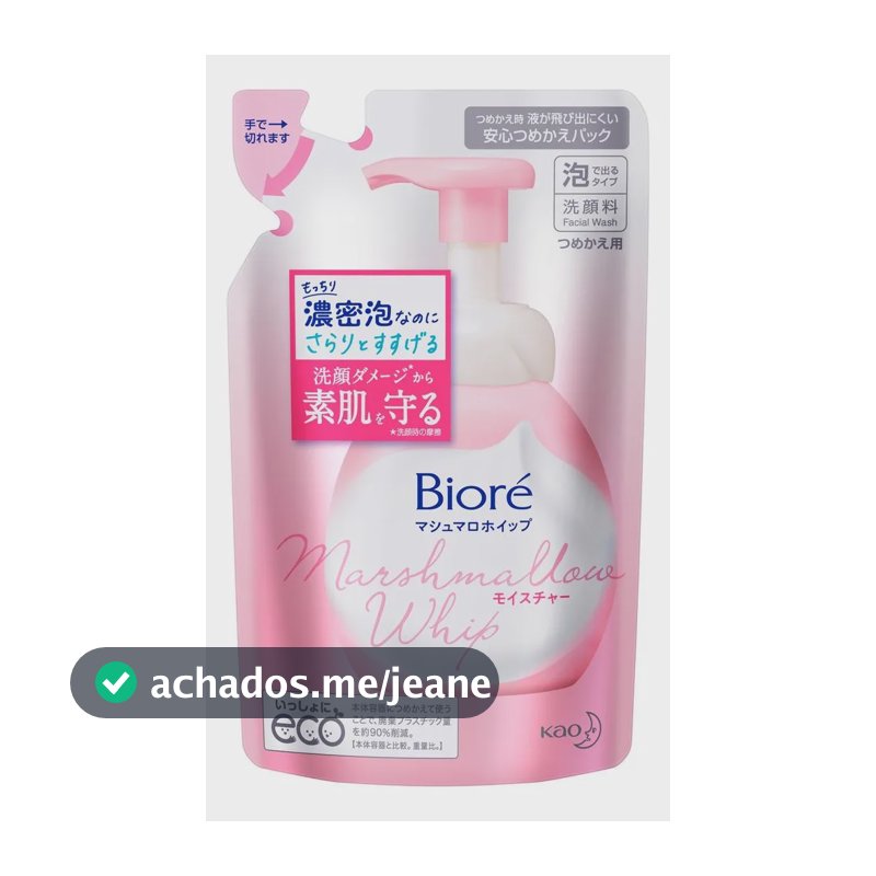 Bioré Marshmallow Whip Moisture Refil Sabonete Facial 130ml Única