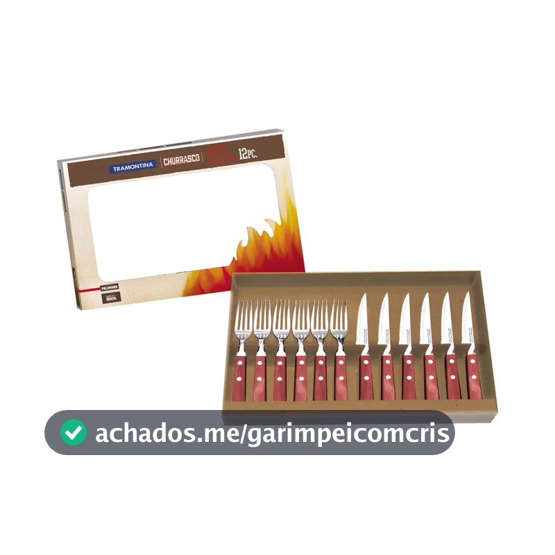 Conjunto de 12 cubiertos Linea Polywood Tramontina - Cor vermelha