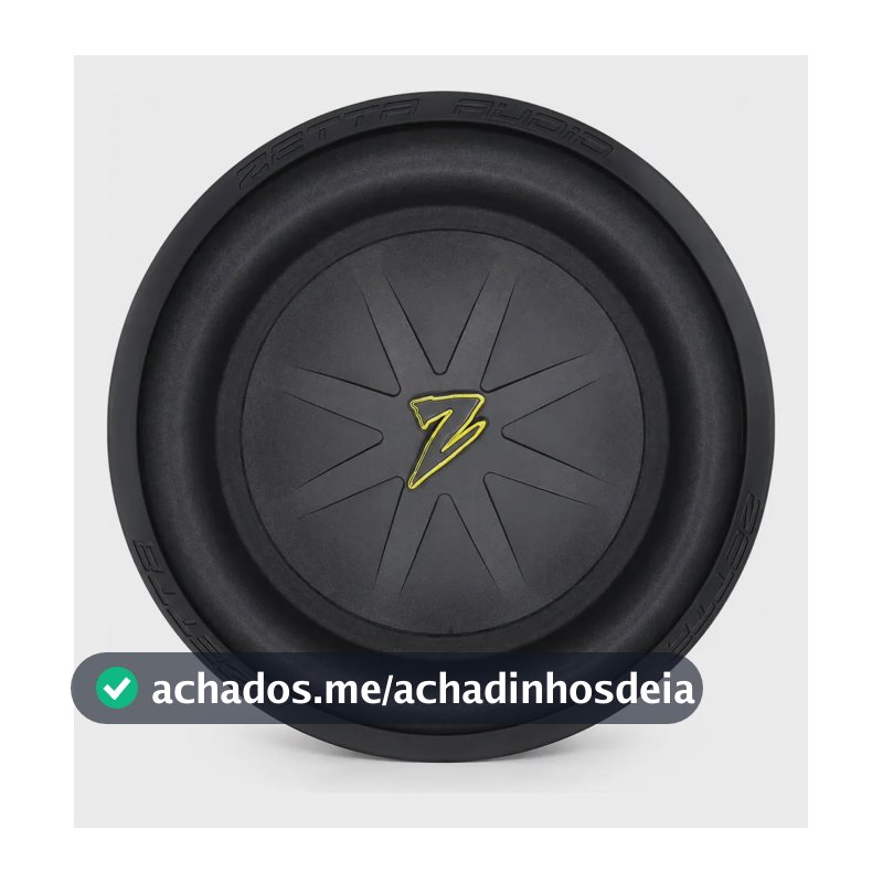Zetta Audio Subwoofer V-12 950wrms Cinza 4 Ohms Novo 950rms Preto
