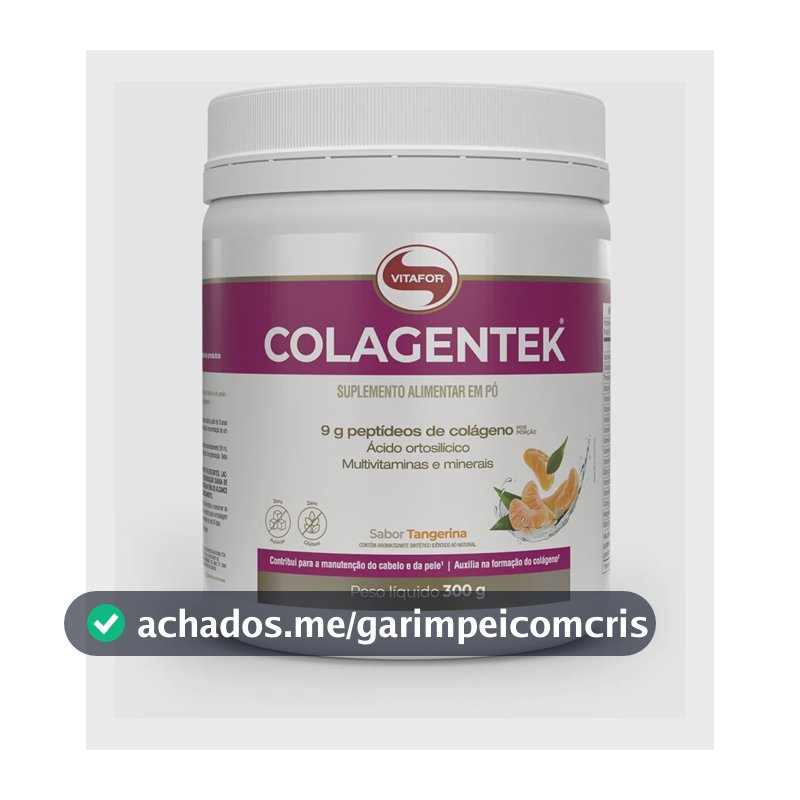 Suplemento alimentar Colagentek Tangerina 300g Vitafor