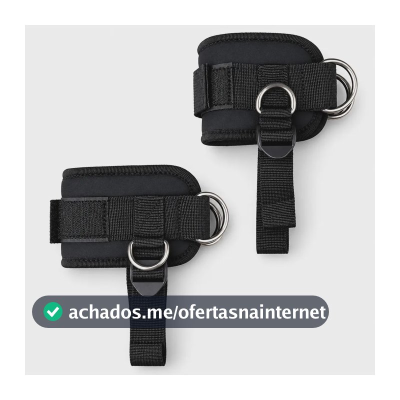 Tornozeleira para cross over Puxador para glúteo Tornozeleira fitness musculação Treino de pernas funcional Marca Ultshop Ferrragens