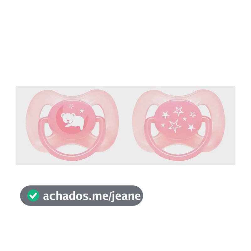 Buba Kit 2 Chupetas Comfort Tamanho 1 - Ursinho e Estrela Rosa