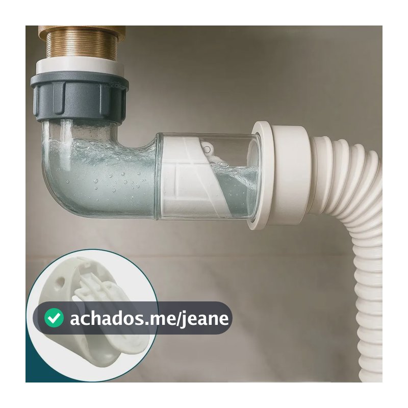 Kit Sifao Automatico Anti-odor/inseto 70cm Univ Flvx Hidro Branco