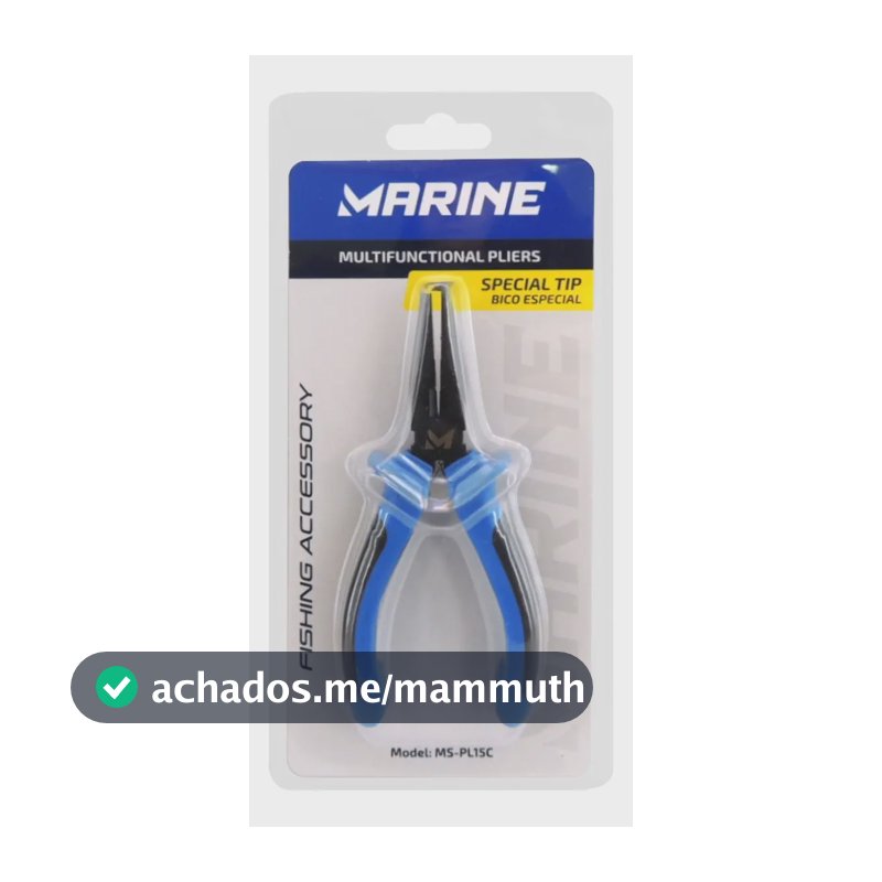 Alicate de Pesca Marine Sports Bico Aço Inox MS-PL15C Cabo Antiderrapante