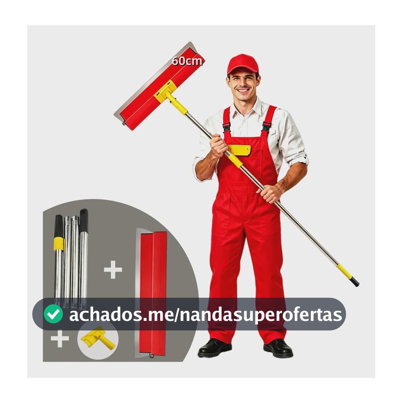 Desempenadeira 60cm Suporte Massa Corrida E Extensor 1,6m