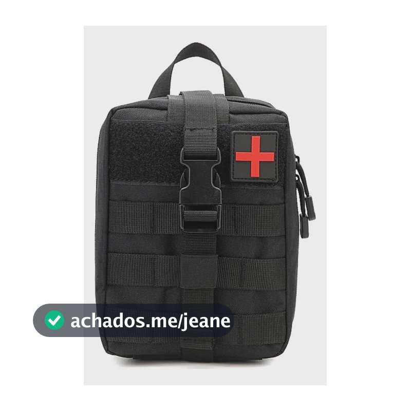 Bolsa Tática Militar Primeiros Socorros Organizador Emergência Preto