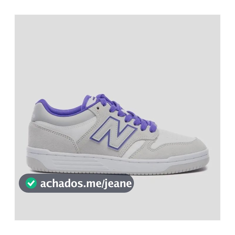 Tênis Casual Masculino E Feminino 480 Low New Balance Cinza Liso 42 Br