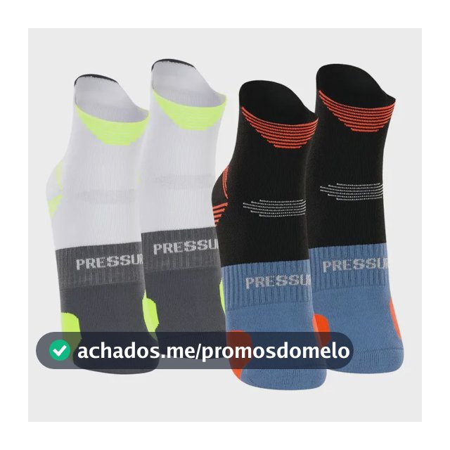 2 Meias Corrida Lupo Dry Fit Cano Médio Anti Bolha Poliamida