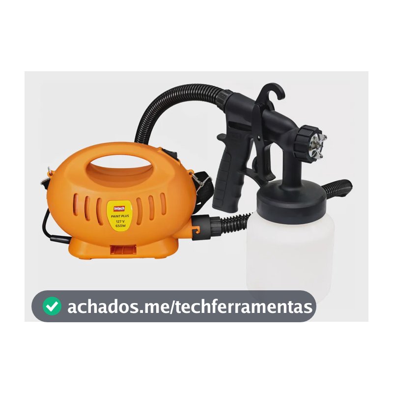 Pistola Pintura Eletrica Pulverizador Bico Metal Paint Plus Cor Laranja Voltagem