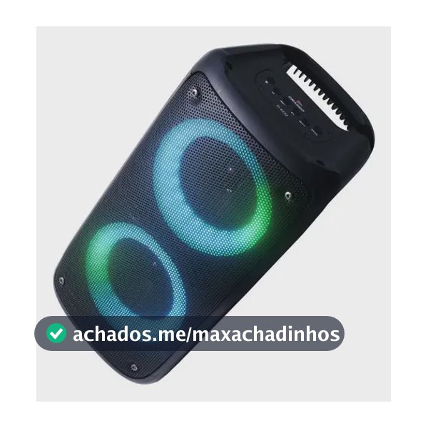 Super Caixa De Som Completa Amplificada 200w 40 Cm De Altura Cor Preto