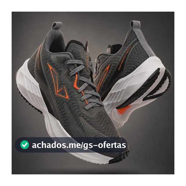 Tênis Masculino Vili Stride Corrida Academia Caminhada Leve Cinza 40 Br