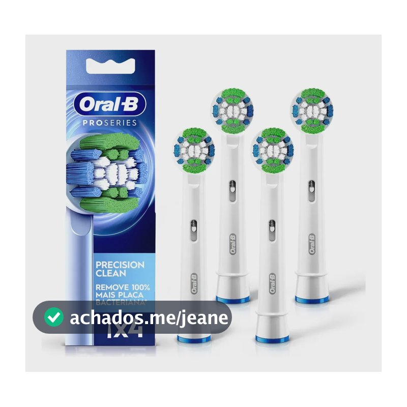 Refil Escova de Dente Elétrica Oral-B Precision Clean, 4 Unidades