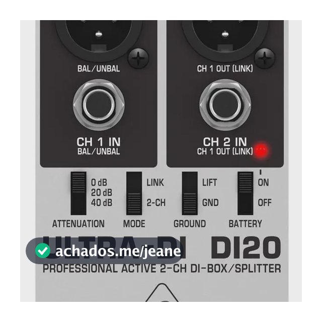Behringer Di20 Direct Box Duplo 2 Anos De Gt