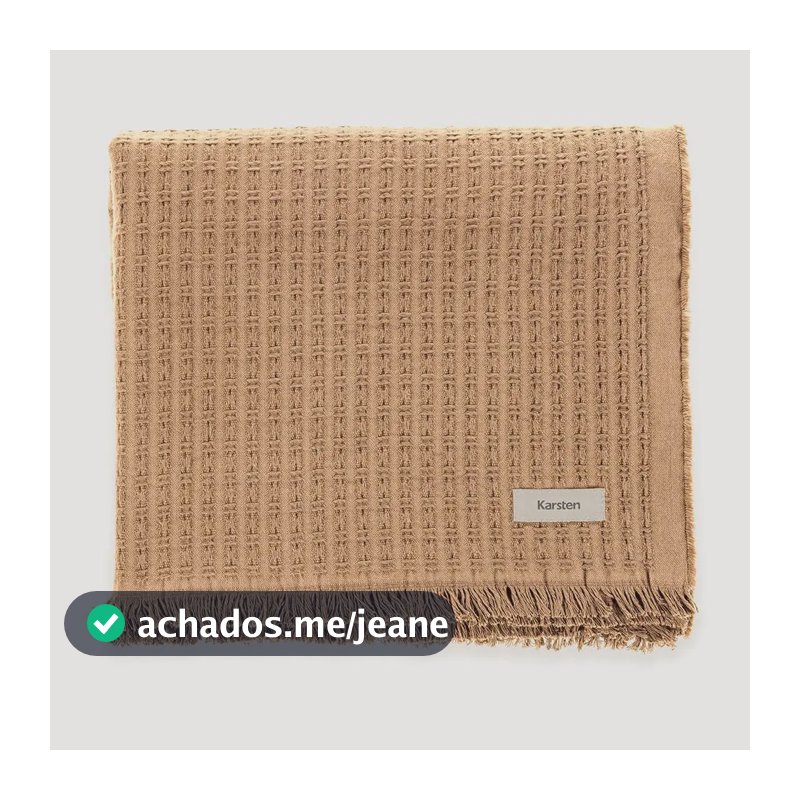 Manta Decorativa 100% Algodão Atlanta Pêssego U