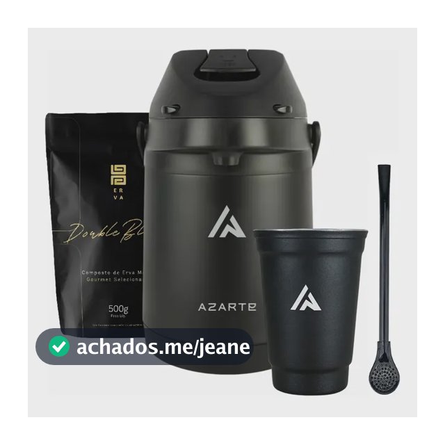 Kit Terere Garrafa Térmica 2,5l + Copo Cuia + Bomba + Erva