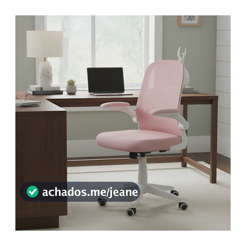 Cadeira De Escritório Diretor Preta Giratória Com Tela Mesh Cor Rosa-claro Material Do Estofamento Mesh/tecido