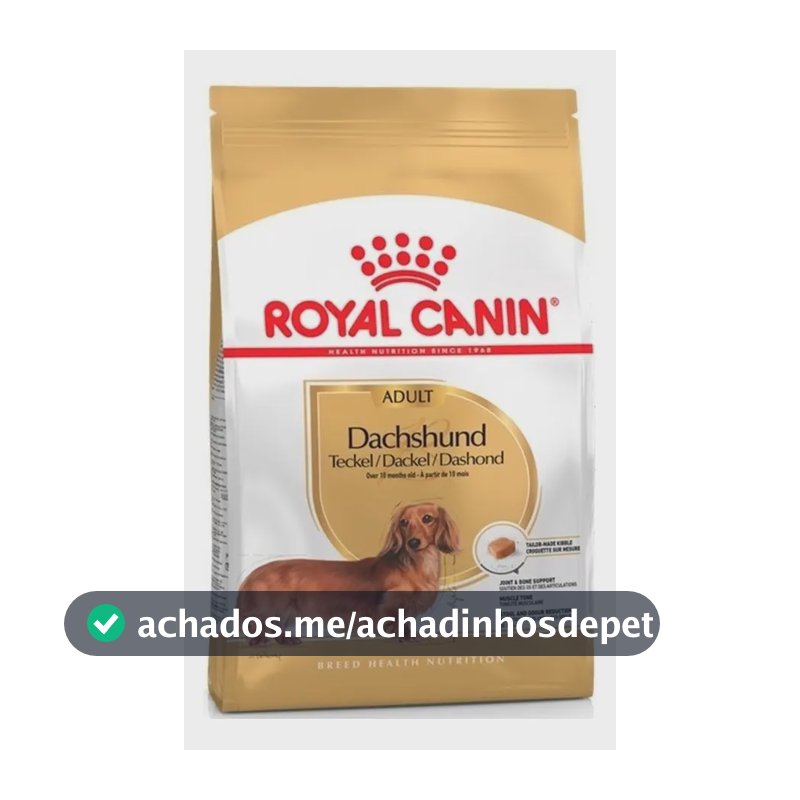 Ração Royal Canin para Cães Adultos da Raça Dachshund - pacote de 7,5kg
