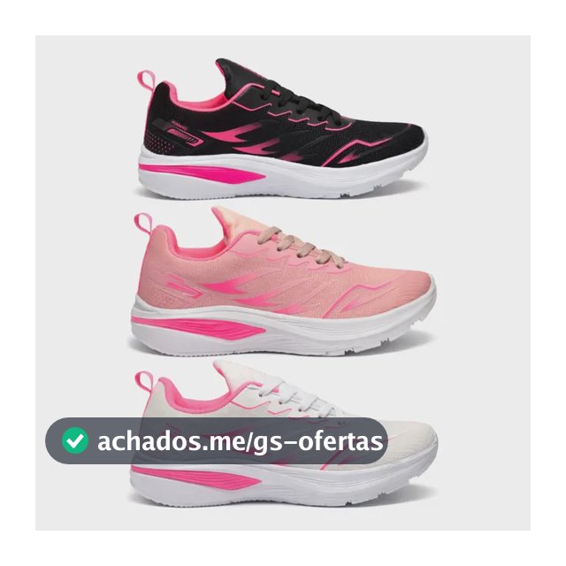 Kit 3 Pares Tenis Feminino Esportivo Academia Treino Corrida
